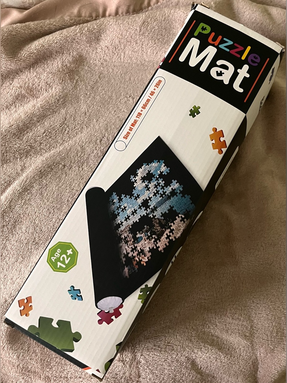 Ecko Unlimited Black Puzzle Mat with Multicolor Accent
